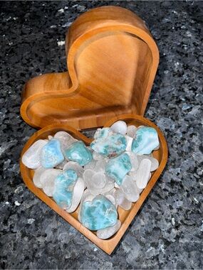 Beautiful Blue-Green Larimar Tumbled Crystals - Grades AAA, AA & A Price for 1